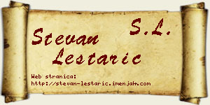 Stevan Leštarić vizit kartica